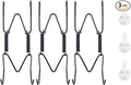 3 Pack Plate Hangers for The Wall, Suitable for 4-5 inch Art Plate, Stainless Steel Invisible Heavy Duty Wire Plate Holder with Wall Hooks, Plate Hangers for Displaying Plates, Platter, Dish, Black