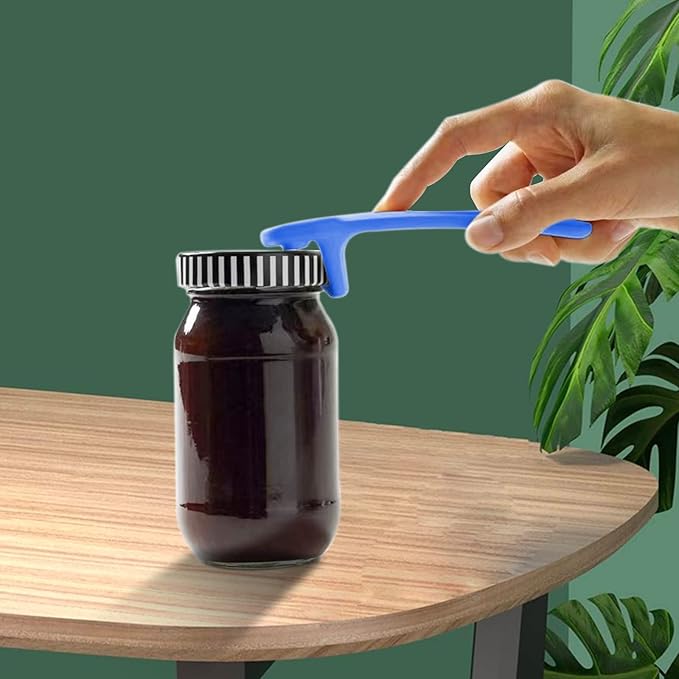 1 Pack Blue Jar-key Jar Opener The Original Easy Use by Anyone (Transparent)