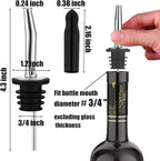 10 Pack Liquor Pour Spout, Liquor Bottle Pourers, Pour Spouts for Liquor Bottles with Dust Caps Seal Covers, Bar Tool, Hygienic, Dishwasher Safe
