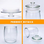Maredash 1 Gallon glass jars, Cookie Jar & Candy Jar with Lid, Large Food Storage Container,glass jar with lid for Buffet, Coffee & Flour, Laundry Room Storage & Pantry 2pcs