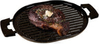 NUWAVE Cast Iron Grill With Enameled Non-Stick Coating, Designed For The NuWave Precision Induction Cooktop Black 16.3" x 10.4" x 0.7"
