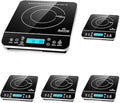 Duxtop Portable Induction Cooktop Burner,Induction Hot Plate with LCD Sensor Touch 1800 Watts,Silver 9600LS/BT-200DZ,(Pack of 5)