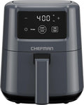 CHEFMAN 2 Qt Mini Air Fryer – Digital Space-Saving Compact Air Fryer with Nonstick and Dishwasher Safe Basket, Quick & Easy Meals in Minutes, Features Digital Timer and Shake Reminder – Grey