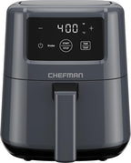 CHEFMAN 2 Qt Mini Air Fryer – Digital Space-Saving Compact Air Fryer with Nonstick and Dishwasher Safe Basket, Quick & Easy Meals in Minutes, Features Digital Timer and Shake Reminder – Grey