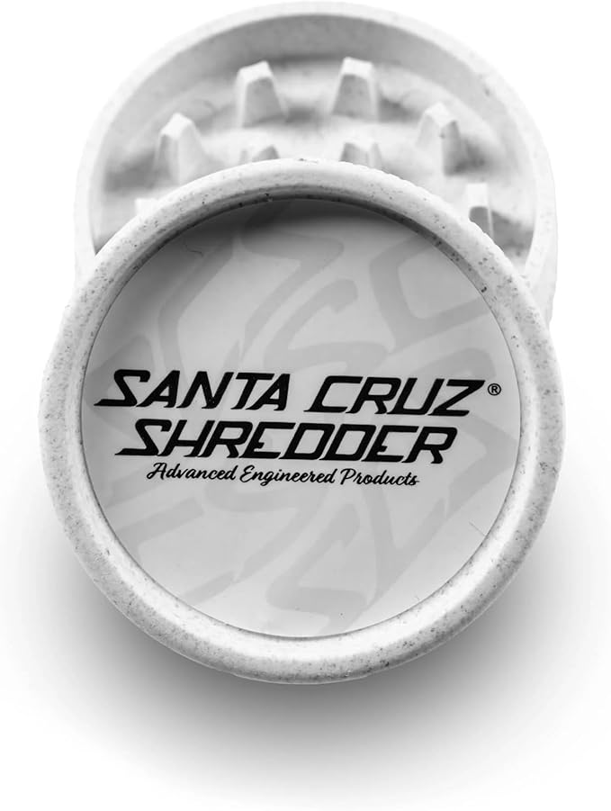 Santa Cruz Shredder Grinder for Herbs Knurled Top for Stronger Grip 2-Piece Medium 2.2 (Grey)