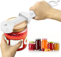 Jar Opener Bottle Opener for Seniors with Arthritis, Multi Retractable Magnetic Can Opener, Jar Grippers for Opening Jars, Kitchen Gadgets for Weak Hands and Senior Arthritis (White)