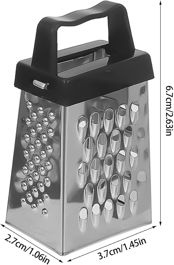 BESPORTBLE 3pcs Stainless Steel Multifunctional Vegetable Slicer with Non-slip Base Mini Cheese Grater and Potato Carrot Shredder for Safe Efficient Kitchen Food Preparation