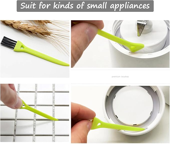 White Scrapers, Vlmits Brushes & Spoons Kit for Herb Grinder,8 Pcs Scrapers,8 Pcs 4 Types of Brushes,2 Pcs Spoons & A Storage Box
