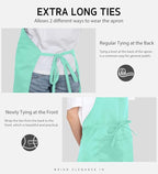 Syntus Apron for Men Women, Adjustable Cooking Kitchen Chef Aprons with 2 Pockets, Cotton/Polycotton/Polyester