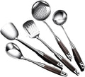 Kitchen Utensils Set，Cooking Utensils Kitchen Tools Gadgets 5 Pieces Sets Spoons for Cooking Spatulas 316 Stainless Steel Cooking Utensils Spatulas Spoons
