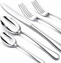 NICE KITCHEN Silverware Set, 40 Piece Stainless Steel Cutlery Sets for 8, Heavy Duty Flatware, Mirror Polished Forks Spoons and Knives Set, Reusable Utensils for Home Kitchen, Dishwasher Safe