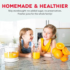 Dash Citrus Juicer Extractor: Compact Juicer for Healthy Juice, Oranges, Lemons, Limes, Grapefruit & other Citrus Fruit with Easy Pour Spout + 20 oz Pitcher - White