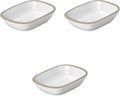 Set of 3 White Grill Chef Au Gratin [ 7.2 x 5.0 x 1.5 inches (18.4 x 12.6 x 3.8 cm) | Ceramic Au Gratin Dish (Setomonohonpo)