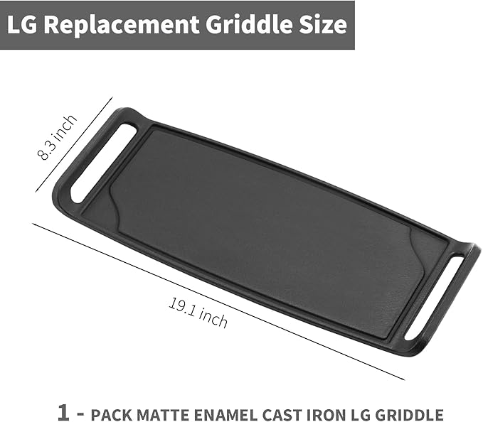 19.1 In AEB72914211 Griddle Replacement Parts for LG Gas Stove Parts Top Cast Iron Center Burner Griddle AEB72914208 AEB72914204 LDG4313ST LG Gas Range Cooktop Griddle Plate Flat Top Pan 1Pcs