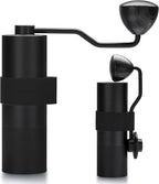 Normcore Manual Coffee Grinder V2-38mm Titanium Contemporary Conical Burr - Hand Grinder - Adjustable Settings - For Espresso, Aeropress, Pour over, French Press