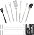 BBQ Grill Accessories Set, 14Pcs Barbecue Grill Tools, Stainless Steel BBQ Utensil Kit with Case for Smoker Camping, Idea Choice for Outdoor Kitchen Cooking, Gift for Men, Thanksgiving Day, Christmas