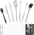 BBQ Grill Accessories Set, 14Pcs Barbecue Grill Tools, Stainless Steel BBQ Utensil Kit with Case for Smoker Camping, Idea Choice for Outdoor Kitchen Cooking, Gift for Men, Thanksgiving Day, Christmas