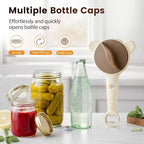 Multi-Functional Retractable Jar & Bottle Opener, Magnetic Stainless Steel Can Opener with Ergonomic Handle, Friendly Kitchen Gadget