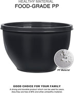 Greentainer Plastic Mixing Bowls with Lids Set for Kitchen, 5 Set Nesting Bowls for Mixing, Baking, Prepping, Cooking and Serving Food, Mixing Bowls Dishwasher, Microwave Safe