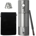 Electric Coffee Grinder Portable Conical Burr Coffee Grinder with 45 Adjustable Settings, Cordless Coffee Burr Grinder for Espresso, Home, Travel, Camping, Office (Silver)