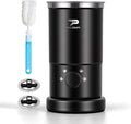 Electric Milk Frother and Steamer - 4-in-1 Automatic Coffee Steamer Frother with 10.5OZ (300ML) Capacity, Warm and Cold Foam Maker for Coffee, Latte, Cappuccino, Macchiato, and Hot Chocolate (Black)