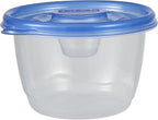 Glad GladWare To Go Lunch Food Storage Containers with Lids, Medium Round BPA Free Plastic with Built-In Dressing Cup for Salads and Lunches, Microwave Dishwasher Safe, 32 Oz, 4 Count - 6 Pack