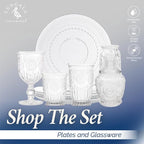 Yungala Clear Small Drinking Glasses Set of 6 Vintage Hobnail 8 oz