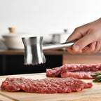 Stainless Steel Meat Tenderizer Tool, Heavy Duty Meat tenderizer Mallet, Premium Meat Masher for Steak and Beef, Hammer Meat Pounder Ground beef chopper tool for Kitchen Cooking Dishwasher Safe