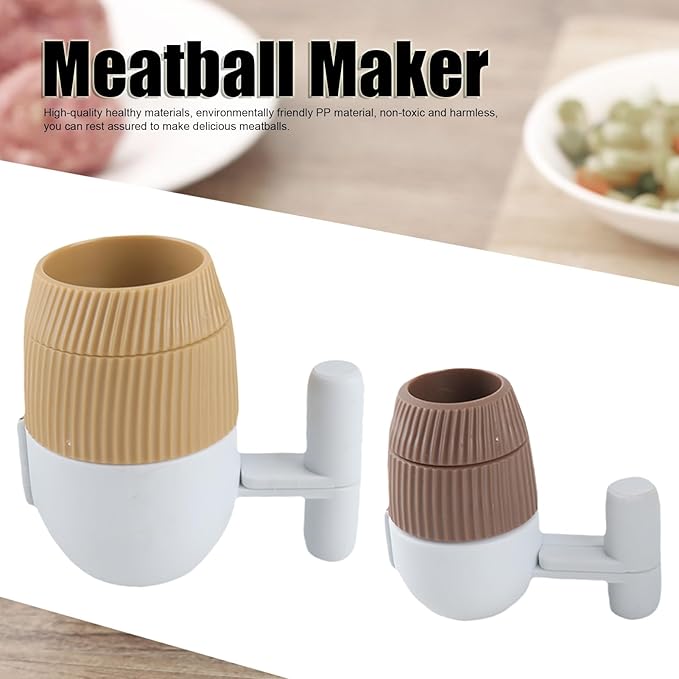 2Pcs Meatball Maker, Creative Meatball Maker Set Handmade Stuffed Meat Point Round Ball Rice Ball for Kitchen Cooking Tool