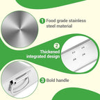 23.5''x15.5''x4''roasting Pan Stainless Steel Turkey Roasting Pan Extra Large Thickened Baking Tray with Handle for Christmas Thanksgiving Oven Turkey Roasts Multilayer Lasagna Baked Goods