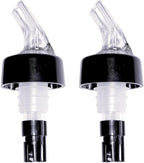 True Ace Measured Liquor Pour Spout - 1oz Pourer - Fits Standard Liquor Bottles - Automatic Measuring Liquor Pourer Bar Accessory - Plastic Set of 2