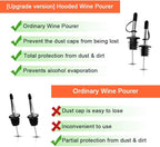 24PCS Liquor Pour Spout, Stainless Steel Bottle Pourers, With Dust Caps Olive Oil Spout, Suitable for About 3/4" Bottle Mouth