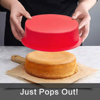 SILIVO 6 inch Cake Pans (4 Pack) - Nonstick Silicone Smash Cake Pans for Layer Cake,Smash Cake and Cheese Cake