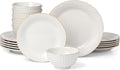 Lenox 899195 French Perle Groove 18-Piece Dinnerware Set, Service For 6