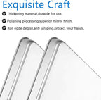 Baking Sheets Set of 2, Bastwe 16 inch Cookie Sheets & Stainless Steel Baking Pans & Toaster Oven Tray Pans, Rectangle Size 15.95L x 11.97W x 1H inch, Non Toxic & Healthy, Mirror Finish & Rust Free