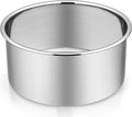 P&P CHEF 6 Inch Cake Pans Set, Round Baking Pan Stainless Steel Layer Birthday Wedding Cake Oven Pans, Non Toxic & Heavy Duty, Deep Side & Mirror Finish, Dishwasher Safe, (1Pc)