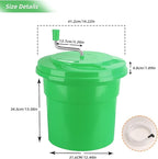 5 Gallon Salad Spinner,Large Capacity Vegetable Friuts Salad Dryer,Commercial Manual Salad Mixer for Restaurants Kitchen & Catering,Green & Orange. (Green, 5 Gallon)