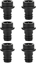 WOTOR Wine Stoppers - Vacuum Wine Saver, Preserver & Sealer (Black, 6 Pieces)