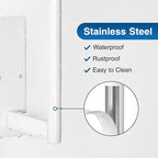 Paper Towel Holder Under Cabinet - Stainless Steel Paper Towel Holder Wall Mount, Self-Adhesive or Drilling, Matte White Towel Rack for Kitchen Organization and Storage, Kitchen Paper Roll Holder