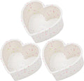 4 Inch Mini Heart Shaped Cake Pans Nonstick Silicone Heart Cake Molds for Baking Set of 3 (Cream)
