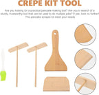 jojofuny Crepe Spreader and Pancake Spatula Set 5pcs Household Cooking Gadget Kit for Crepe and Pancake Making Convenient Kitchen Tool for Breakfast Preparation Random Random Color