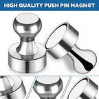 LOVIMAG Fridge Magnets 16Pcs Refrigerator Whiteboard Small Strong Magnet Classroom Kitchen Accessories Decorative Locker Set Decor Must Haves Office Calendar Refrigerador Magnetic Cute Crafts Silver