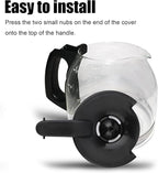 Replacement Coffee Pot Lid for Mr. Coffee Oster, Durable 12 Cup Coffee Pot Cover Carafe Top Replacement Accessories Parts for BVMC-CHX21 BVMC-CHX23 BVMC-EHX23 BVMC-EHX33CP BVMC-MVX (Black)