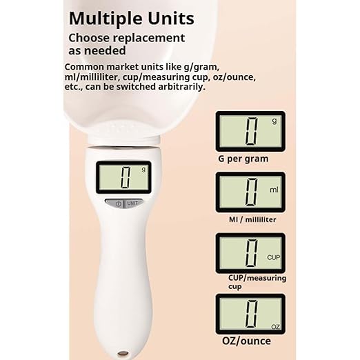 2026 New Electronic Measuring Spoon with Conversion,Digital Measuring Spoon Scale,800g / 0.1g High Precision with LCD Screen,Household Weighing Portable Tool for Pet Dog Cat Food (1SET)