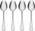 Oneida Satin Sand Dune Everyday Flatware Dinner Spoons, Set of 4, 18/0 Stainless Steel, Silverware Set, Dishwasher Safe