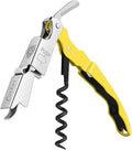 CORKAS Wine Key - Professional Handcrafted Heavy Duty Waiter Corkscrew, Compact Wine Opener with Double Hinged, Foil Cutter and Bottle Opener, Gifts for Servers, Sommelier, Bartenders - Yellow