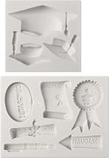 Sakolla Graduation Fondant Molds Silicone Doctoral Cap Diploma Chocolate Candy Molds Congrats Grad Congratulations Mould Cake Toppers Party Decorations for 2026 Graduation Celebration