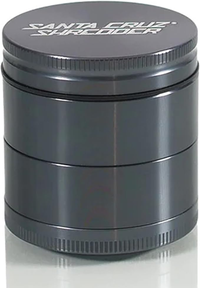 Santa Cruz Shredder Metal Spice Grinder Made in USA (Medium (2.2 Inch), Grey)
