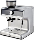 GarveeHome Espresso Machine With Grinder, 20 Bar Semi-Automatic Espresso Coffee Maker With Milk Frother Steamer Wand Cappuccino Latte Macchiato, 95 oz Water Tank, Pid Temperature Control-Silver2