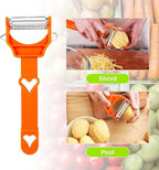 Multifunctional Kitchenware Set, 3-in-1 Peeler Multifunctional Single Blade Peeler, Lemon Squeezer Potato Peeler, Multi Cutter and Julienne Set with Grating Plate Great for Fruit and Vegetable